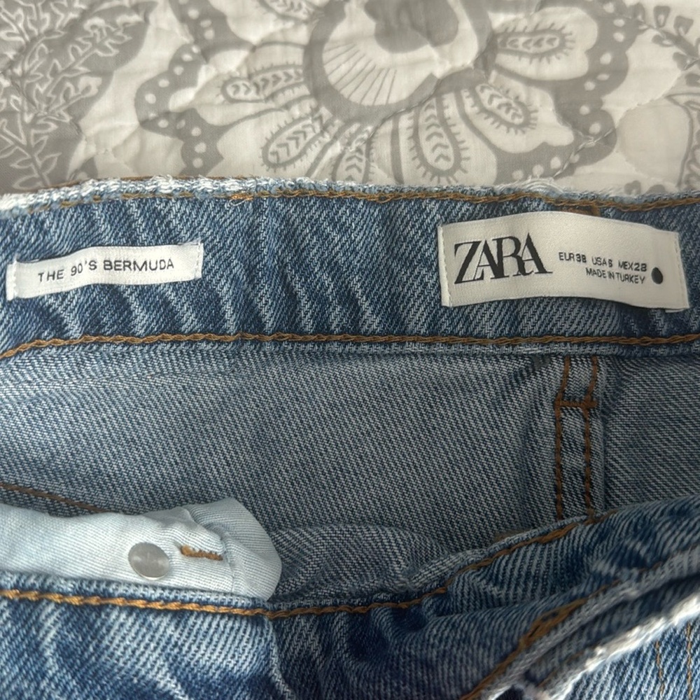Zara Light Blue Denim Shorts
